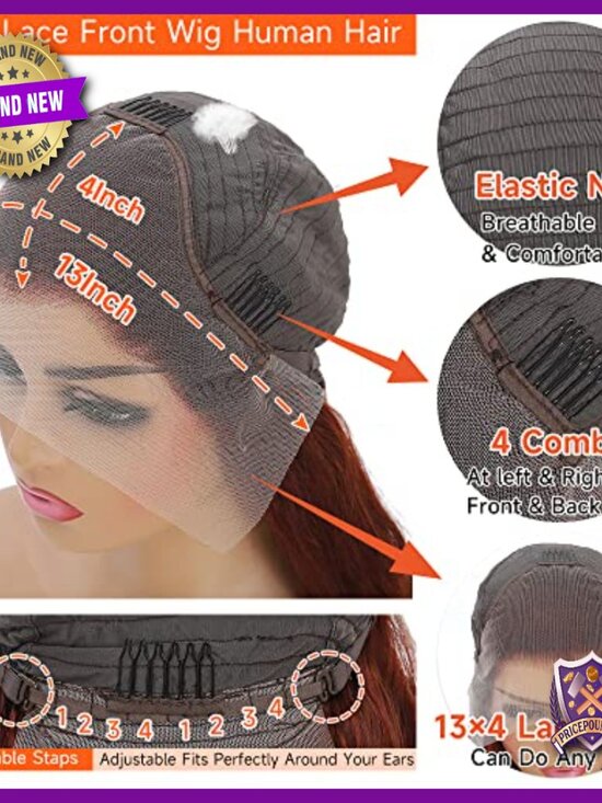 30 Inch Human Hair Lace Front Wig Pre Plucked Body Wave Glueless main image 5
